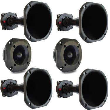 Imagem de Kit 4 Driver Corneta Longa 2 Super Tweeter Tuiter 100W Hiken