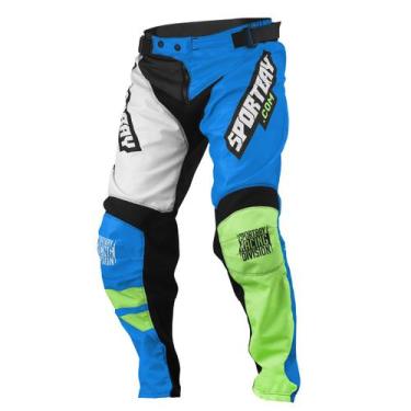 Imagem de Calça Motocross Etceter Sportbay Oficial 2022 Off Road Trilha, Azul, V