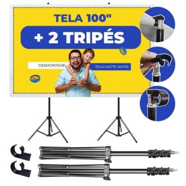 Imagem de Tela de Projeção Profissional para Projetor e Datashow com Excelente Q