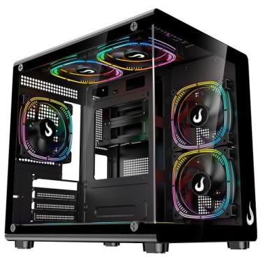 Imagem de Gabinete Gamer Rise Mode Galaxy Glass X Mini, M-ATX, Lateral e Frontal