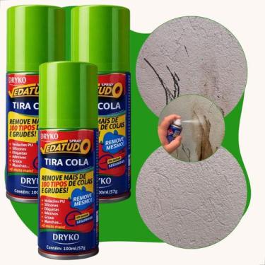Imagem de Kit 3 Spray Removedor Tira Cola Adesivo Silicone Pu 100ml - DRYKO, Spr