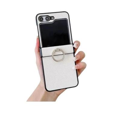 Imagem de Capa De Couro Com Estampa De Lichia Para Samsung Galaxy Z Flip 7 6 5 4
