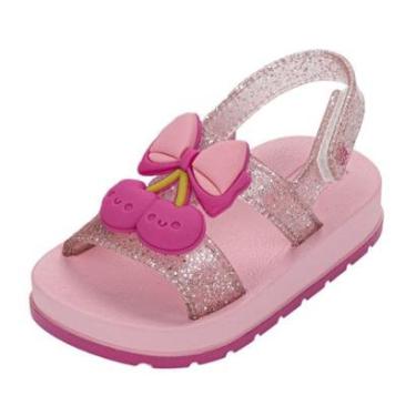 Imagem de Sandalia Infantil Menina Leve Macio Ajuste Zaxynina Cherry-Feminino