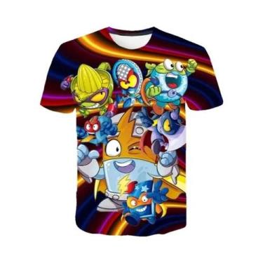 Imagem de Camiseta Infantil De Manga Curta, Super Zings, Anime, Jogo, Streetwear