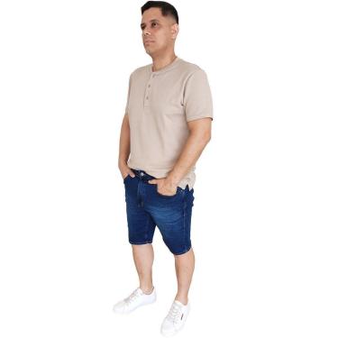 Imagem de Bermuda Hering Masculina Jeans Azul Reta Elastano H4HK1BSN-Masculino