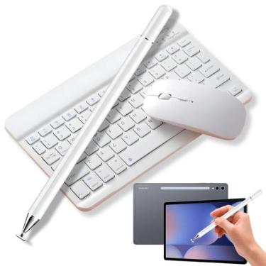 Imagem de Kit Mouse Bluetooth Recarregável + Caneta Touch Ponta Fina 2 em 1 para