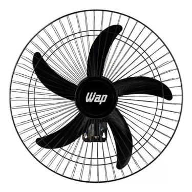 Imagem de Ventilador de Parede WAP 135W 48CM 5 Pás 3 Velocidades Preto Rajada Pro 60cm Bivolt