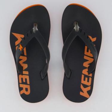 Imagem de Chinelo Kenner Red Kids Preto e laranja, 29-30