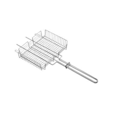Imagem de Grelha de Churrasco Para Legumes Multiuso Tramontina de Aço Inox 70 X 