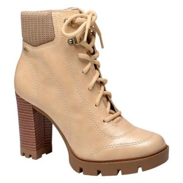 Imagem de Bota Dakota Coturno Salto Bloco Feminina, Bege claro, 35