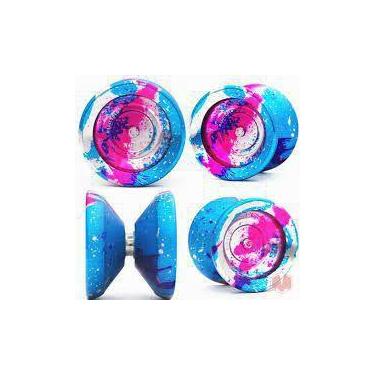 Imagem de MagicYoyo Node Y01 Alumínio Rolamento Concavo, Rosa com azul