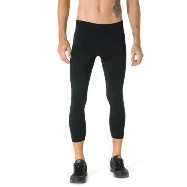 Imagem de Calça Legging Capri Masculina Térmica Flanelada - Attrack Sports, Pret