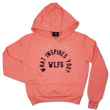 Imagem de Blusa Feminina Moletom Confort com Capuz Pink Neon Wolfgang, P, Rosa