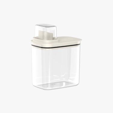 Imagem de Dispenser de Sabão Flow 1,5L para Produtos de Limpeza Transparente para Lavanderia Bege Ou