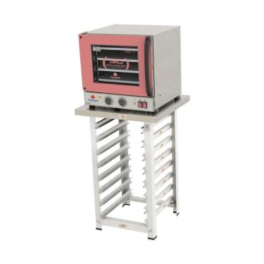 Imagem de Kit Forno Turbo Elétrico Fast Oven PRP-004 com Bancada Progás em Aço Inox Rosa 110V