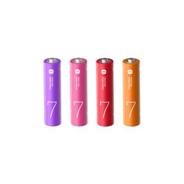 Imagem de Pilha Alcalina AAA Xiaomi Aaa Rainbow Batteries 1.5V Alta Duração à Prova de Vazamentos Colorido