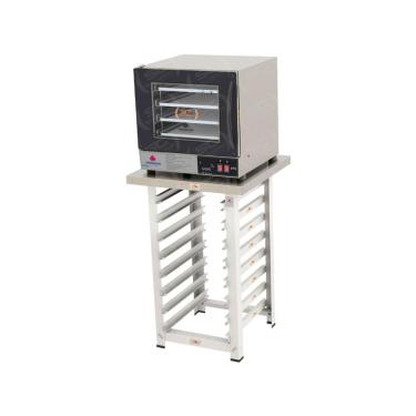 Imagem de Kit Forno Turbo Elétrico Progás PRP-004 Plus Digital Fast Oven G2 e Bancada Mesa MES-004 Inox Preto 110V