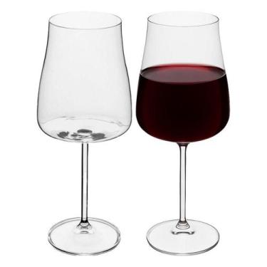 Imagem de Jogo 2 Taça De Vinho Tinto Cristal Ecológico Titânio Transparente Alex