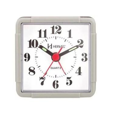 Imagem de Relógio Despertador Herweg 2504 024 Cinza Quartz