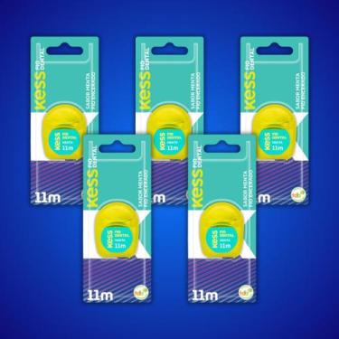 Imagem de Kit 5 Fio Dental Menta Mini 11m  Kess