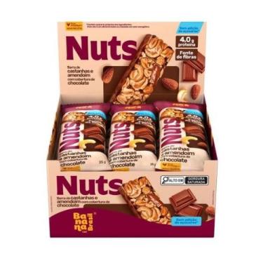 Imagem de Nuts Bar Castanhas E Chocolate Zero Açúcar Banana Brasil Contendo 12 U