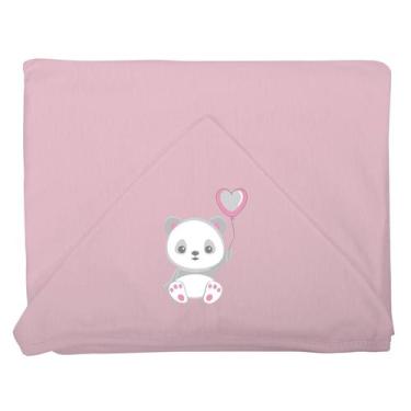 Imagem de Toalha para bebê recém nascido forrada com capuz Bublim 68cm x 68cm - 