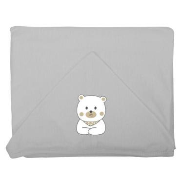 Imagem de Toalha para bebê recém nascido forrada com capuz Bublim 68cm x 68cm - 