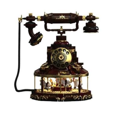 Imagem de Telefone Retrô Vintage Com Disco Rotativo Para Adultos, Blocos De Mont