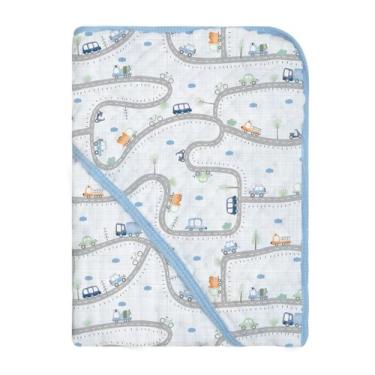 Imagem de TOALHA DE BANHO FRALDA SOFT DUAS CAMADAS COM CAPUZ LATERAL PARA BEBÊ P