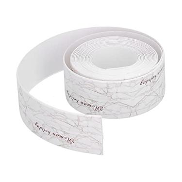 Imagem de Fita de calafetagem, fita autoadesiva de acrílico de PVC para cozinha, pia, banheiro, chuveiro e banheira, (3,8 cm de largura x 3,8 m de comprimento)