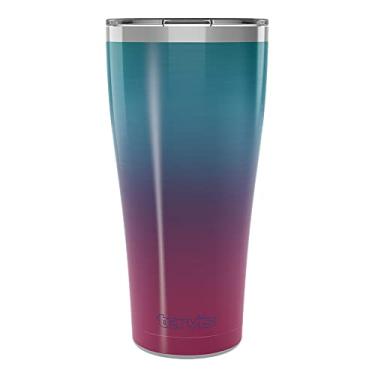Imagem de Tervis Copo térmico Ombre Blue Raspberry com parede tripla mantém as bebidas frias e quentes, 880 ml, aço inoxidável