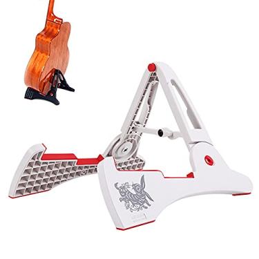 Imagem de Yajun Suporte vertical dobrável portátil para violino com gancho para violino para uso doméstico, com proteção segura para rack estável, branco