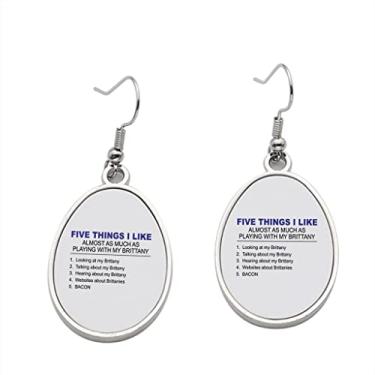 Imagem de Brinco Five Things I Like Brittany – Brincos pendentes Brittany para meninas – Presente de festa de aniversário dos namorados