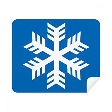 Imagem de Pano de limpeza de tela azul floco de neve para esporte de inverno 2 peças tecido de camurça