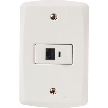 Imagem de Conj 4x2 1 Tomada Rj45 Cat. 6 Tramontina Lux2 Branco