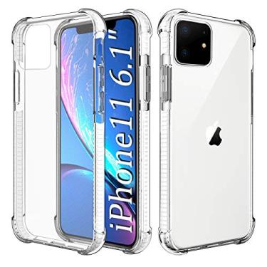 Imagem de Capa para iPhone 11/iPhone 11 Pro Max, capa antiderrapante com forro de microfibra antiarranhões, capa rígida à prova de choque, capa protetora de corpo inteiro para Apple iPhone 11