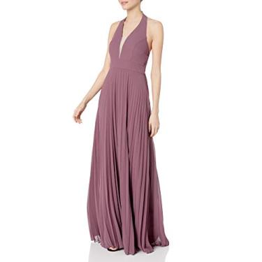 Imagem de Speechless Vestido feminino plissado longo formal, Malva, escuro, 11