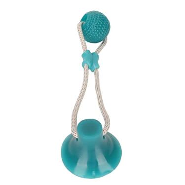 Imagem de Zerodis Brinquedo de sucção dupla para cães com ventosa de puxar para cães brinquedo de mastigar para cães brinquedo de mastigar dentes interativo brinquedo de puxar para quintal casa