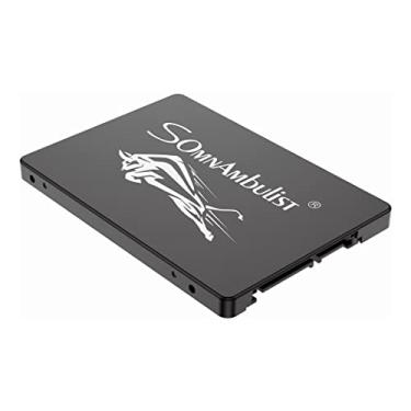 Imagem de Somnambulist SSD 60GB SATA III 6GB/S Interno Disco sólido 2,5”7mm 3D NAND Chip Up To 520 Mb/s Para Laptop Desktop (Preto Bovino-60GB)