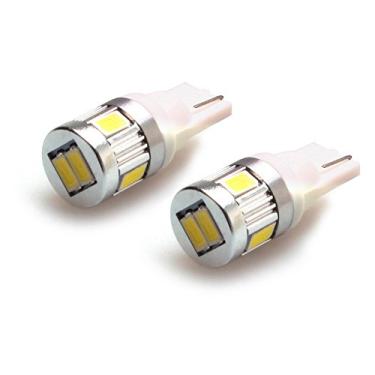 Imagem de iDlumina T10 W5W 168 194 12V 6500K Canbus branco puro sem erros, lâmpada LED para carro 6X5730SMD (pacote com 2)