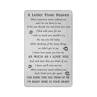 Imagem de TANWIH Cartão de carteira de simpatia presentes em memória para perda de ente querido, perda de mãe, pai, marido, filho, família, luto, lembrança, presente