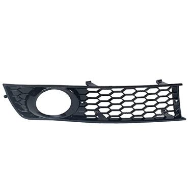 Imagem de JESYMBX Grade da lâmpada de neblina do lado do para-choque dianteiro direito malha hexagonal para Audi A4 B6 2001-2005 8E0807681 8E0807682 preto