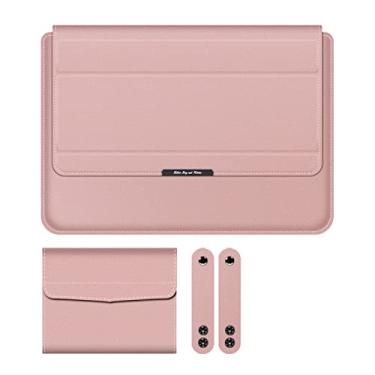 Imagem de Moniss Capa protetora para notebook 13/14 polegadas 3 em 1 à prova d'água PVC dobrável suporte descanso de pulso capa protetora para notebook