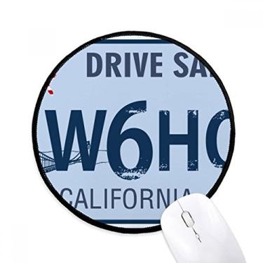 Imagem de DIYthinker Placa de licença EUA padrão americano mouse pad desktop escritório tapete redondo para computador