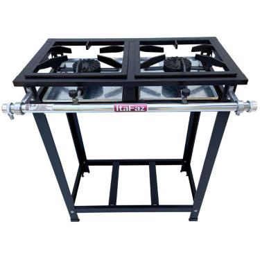 Imagem de Fogão Industrial de Piso 2 Bocas Alta Pressão 30x30cm Itafaz