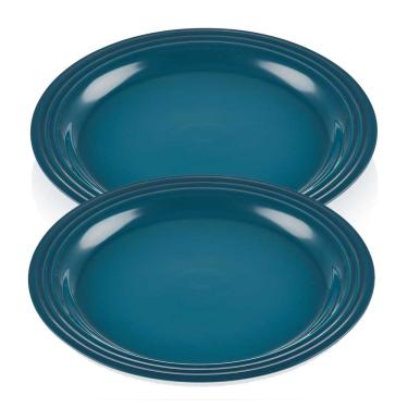 Imagem de Prato Raso 2 Peças 22 cm Azul Deep Teal Le Creuset