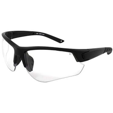 Imagem de Epoch Eyewear Unissex Óculos De Sol De Segurança Para Estande De Tiro Tático Grunt Armação Preta Com Lentes Adulto Claro