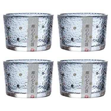 Imagem de 4 Pcs Xícara De Chá Japonesa Vidro Copos De Tiro De Vinho Japonês De Tiro Japão Copos De Vinho Branco De Bebidas Saquê Caneca Retrô Estilo Japonês Jogo De Vinho