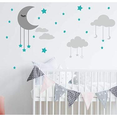 Imagem de Adesivo De Parede Infantil Céu Estrelado