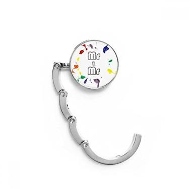Imagem de LGBT Gancho de mesa com bandeira de arco-íris Mr & Mr Gancho decorativo de extensão dobrável